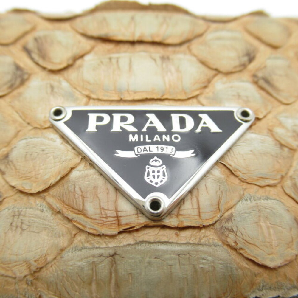 Prada bifold wallet brown python leather Wallet - image 7